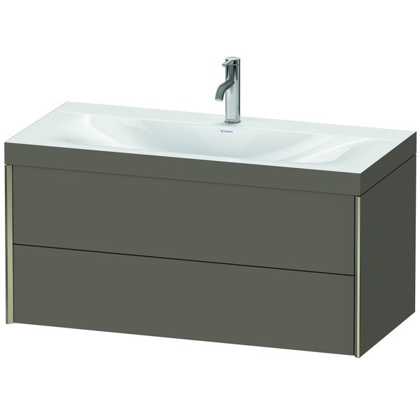 Xviu C-Bonded Wall-Mounted Vanity Flannel Gray Satin Matte, Duravit, Mfr#: XV4616OB190C